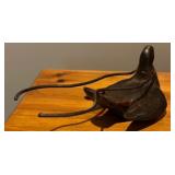 LBR2 - Carved Bird Sculpture With Wire Accents