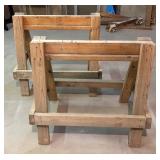 TR - Pair of Wood Sawhorses (Lot of 2)