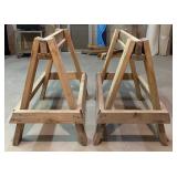 TR - Pair of Wood Sawhorses (Lot of 2)