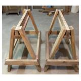 TR - Pair of Wood Sawhorses (Lot of 2)