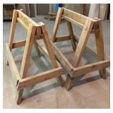 TR - Pair of Wood Sawhorses (Lot of 2)