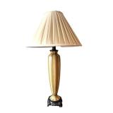 LLR - Wood Striped Table Lamp With Metal Base