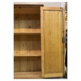 TR - Vintage Waxed Stripped Pine Armoire Cabinet