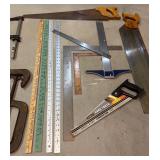 TR - Mixed Lot of Saws, Clamps & Measuring Tools