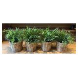 TR - Ikea Faux Greenery in Woven Baskets (Lot of 4)