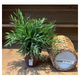 TR - Ikea Faux Greenery in Woven Baskets (Lot of 4)