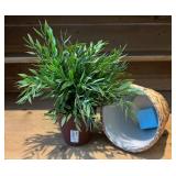 TR - Ikea Faux Greenery in Woven Baskets (Lot of 4)