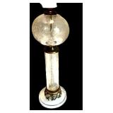 LBR1 - Vintage Brass & Crystal Etched Table Lamp