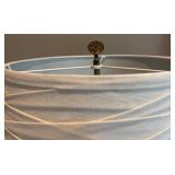 LBR1 - Vintage Brass & Crystal Etched Table Lamp