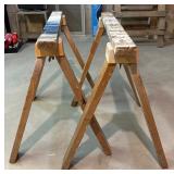 TR - Wooden Sawhorses (Lot of 2)