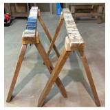 TR - Wooden Sawhorses (Lot of 2)