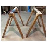 TR - Wooden Sawhorses (Lot of 2)