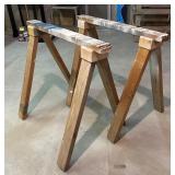 TR - Wooden Sawhorses (Lot of 2)