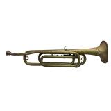 LBR2 - Vintage Brass Single-Valve Bugle 21 1/2 in