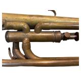 LBR2 - Vintage Brass Single-Valve Bugle 21 1/2 in
