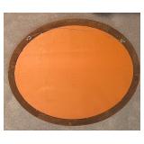 LBR1 - Oval Dark Wood Framed Mirror