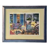 LBR1 - Eileen Seitz Toucan in Yellow Framed Print