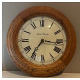 LBR1 - Saint Charles Wall Clock With Faux Greenery in White Ceramic Planter