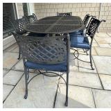 Cast Classics Landgrave Collection Cast Iron Patio Dining Set With 6 Chairs