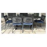 Cast Classics Landgrave Collection Cast Iron Patio Dining Set With 6 Chairs