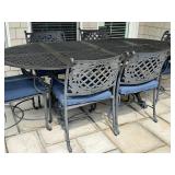 Cast Classics Landgrave Collection Cast Iron Patio Dining Set With 6 Chairs