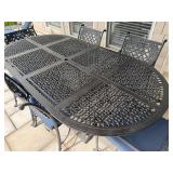 Cast Classics Landgrave Collection Cast Iron Patio Dining Set With 6 Chairs