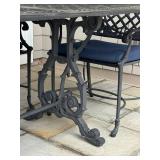 Cast Classics Landgrave Collection Cast Iron Patio Dining Set With 6 Chairs