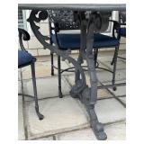 Cast Classics Landgrave Collection Cast Iron Patio Dining Set With 6 Chairs