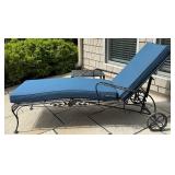 Cast Iron Patio Lounger with Matching Side Table