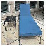 Cast Iron Patio Lounger with Matching Side Table