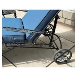Cast Iron Patio Lounger with Matching Side Table