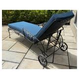 Cast Iron Patio Lounger with Matching Side Table