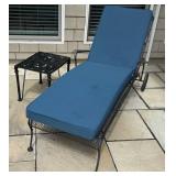 Cast Iron Patio Lounger with Matching Side Table