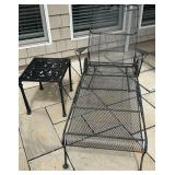 Cast Iron Patio Lounger with Matching Side Table