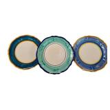 Ceramiche Piccadilly Hand-Painted Dinner Plates (Lot of 3)