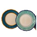 Ceramiche Piccadilly Hand-Painted Dinner Plates (Lot of 3)