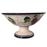K - Vietri Hand-Painted Pedestal Bowl