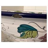 K - Vietri Hand-Painted Pedestal Bowl