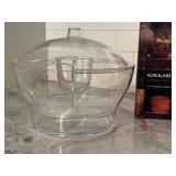 Kitchen Cookbooks, Corningware Dish, Goblets & Basket Mixed Lot