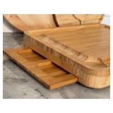 K - Wooden Cutting Board Mixed Lot With 15" Lazy Susan Board