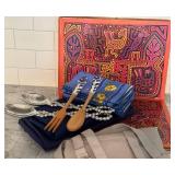 K - Williams-Sonoma Apron, Napkins & Serving Utensils Mixed Lot