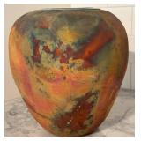 Leslie Mitchell Raku Art Vase