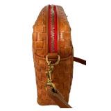 Clare V. Woven Leather Crossbody Bag