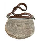 E - Ibeliv Mihaja Raffia Shoulder Bag With Braided Leather Strap