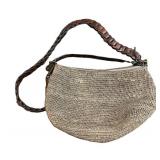 E - Ibeliv Mihaja Raffia Shoulder Bag With Braided Leather Strap