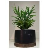 E - Faux Greenery in Textured Vase