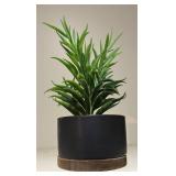 E - Faux Greenery in Textured Vase