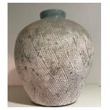 E - Faux Greenery in Textured Vase