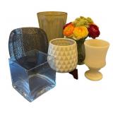 E - Assorted Decorative Vases