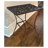 E - Ornate Metal Accent Table
